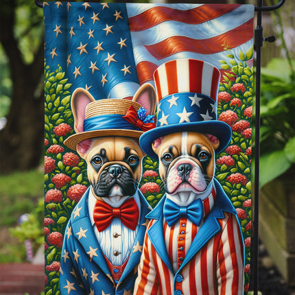 All American French Bulldog Garden Flag