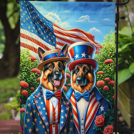All American German Shepherd Garden Flag
