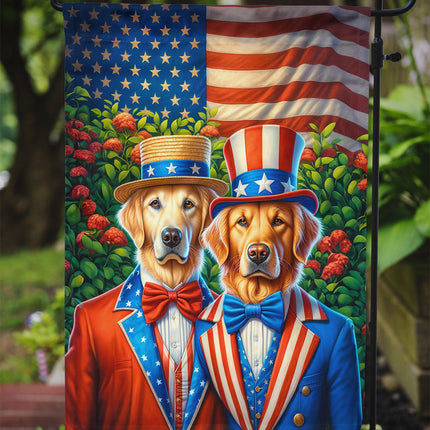 All American Golden Retriever Garden Flag