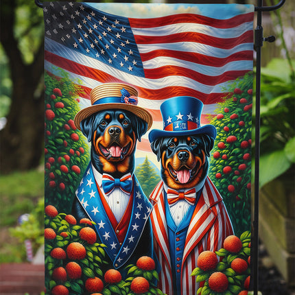 All American Rottweiler Garden Flag