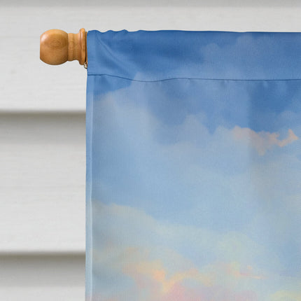 Golden Retriever Two Hearts House Flag