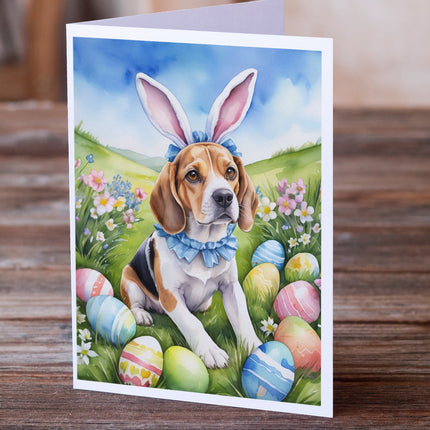 Beagle Easter Egg Hunt Greeting Cards Pack of 8
