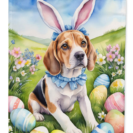 Beagle Easter Egg Hunt Garden Flag