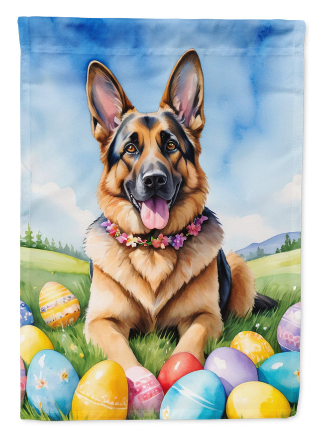 German Shepherd Easter Egg Hunt Garden Flag
