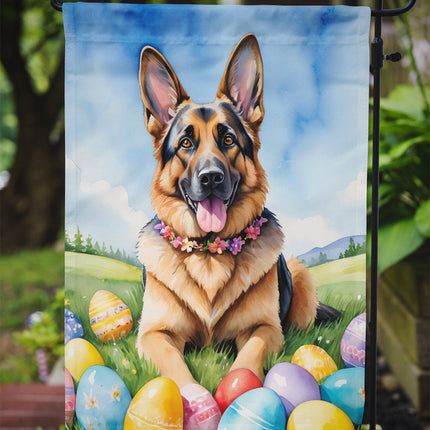 German Shepherd Easter Egg Hunt Garden Flag