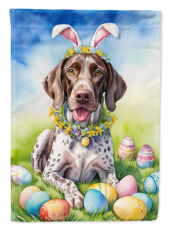 German Shorthaired Pointer Easter Egg Hunt Garden Flag