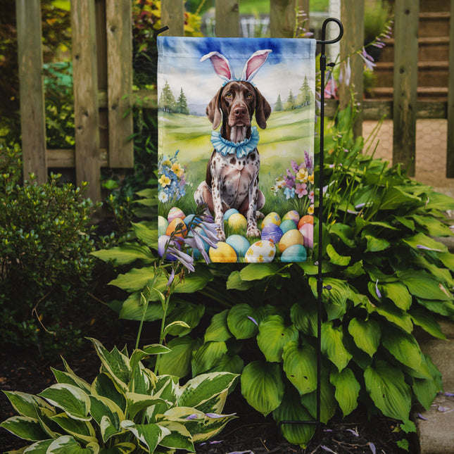 German Shorthaired Pointer Easter Egg Hunt Garden Flag
