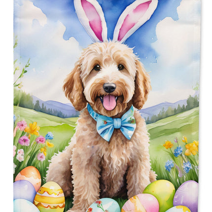 Goldendoodle Easter Egg Hunt House Flag