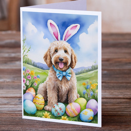 Goldendoodle Easter Egg Hunt Greeting Cards Pack of 8