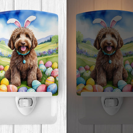Labradoodle Easter Egg Hunt Ceramic Night Light