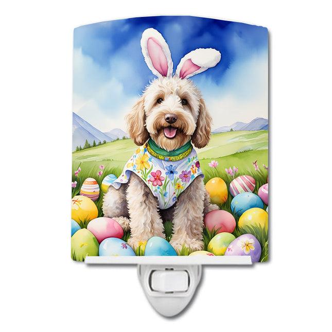 Labradoodle Easter Egg Hunt Ceramic Night Light