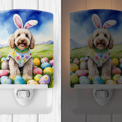 Labradoodle Easter Egg Hunt Ceramic Night Light