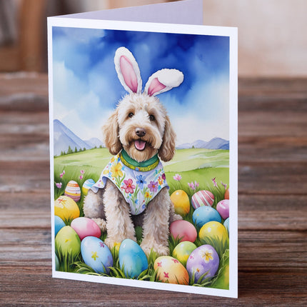 Labradoodle Easter Egg Hunt Greeting Cards Pack of 8