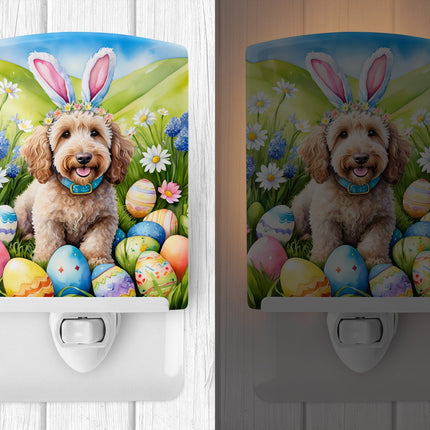 Labradoodle Easter Egg Hunt Ceramic Night Light