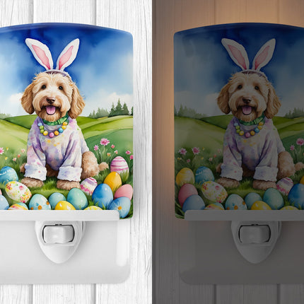 Labradoodle Easter Egg Hunt Ceramic Night Light