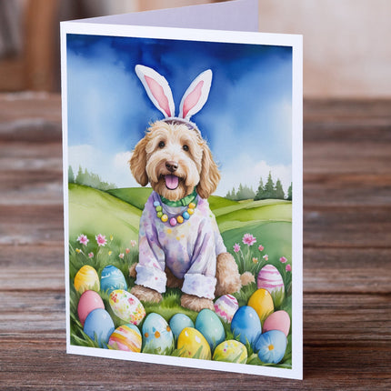 Labradoodle Easter Egg Hunt Greeting Cards Pack of 8