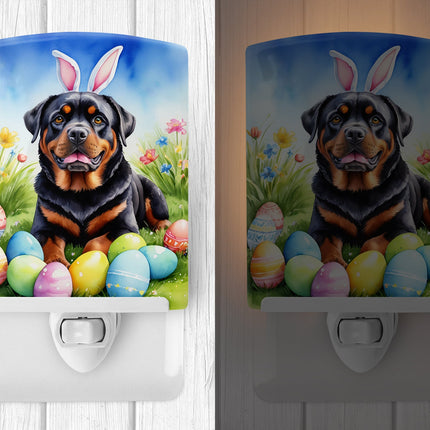 Rottweiler Easter Egg Hunt Ceramic Night Light