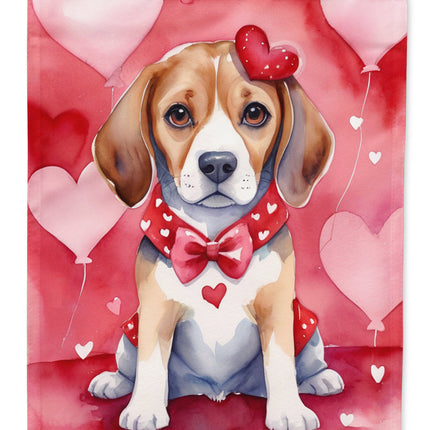 Beagle My Valentine Garden Flag