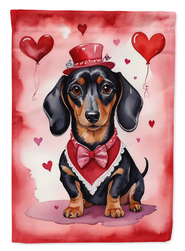 Dachshund My Valentine Garden Flag