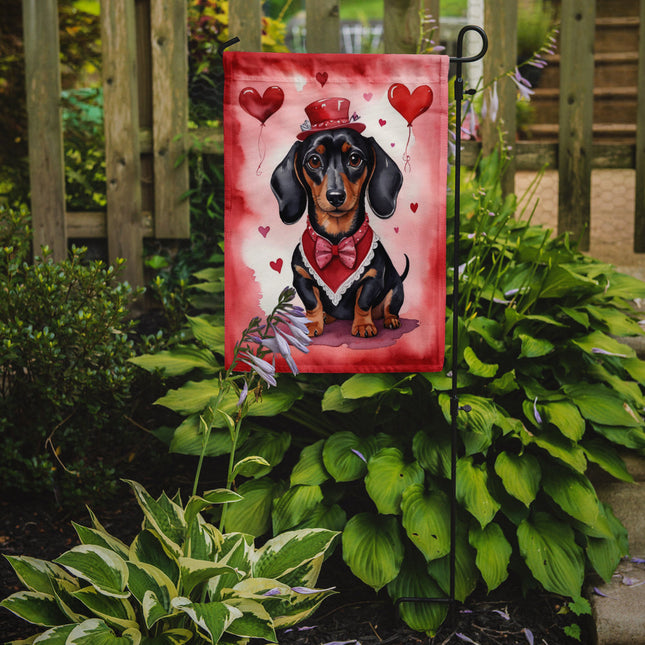 Dachshund My Valentine Garden Flag