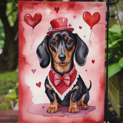 Dachshund My Valentine Garden Flag