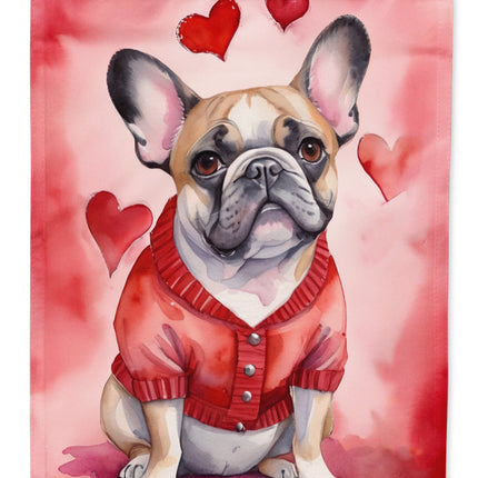French Bulldog My Valentine Garden Flag
