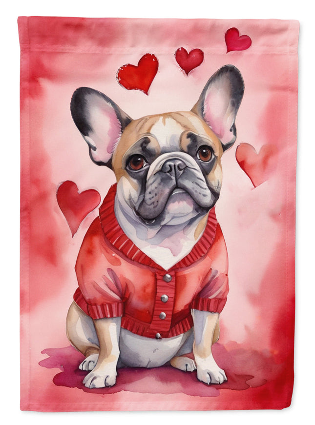 French Bulldog My Valentine Garden Flag