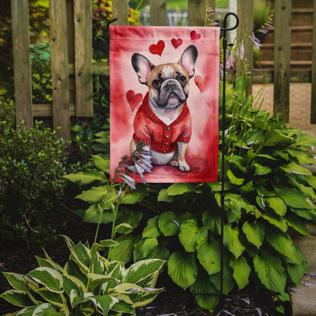 French Bulldog My Valentine Garden Flag