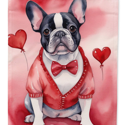French Bulldog My Valentine House Flag