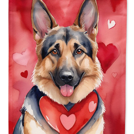 German Shepherd My Valentine Garden Flag