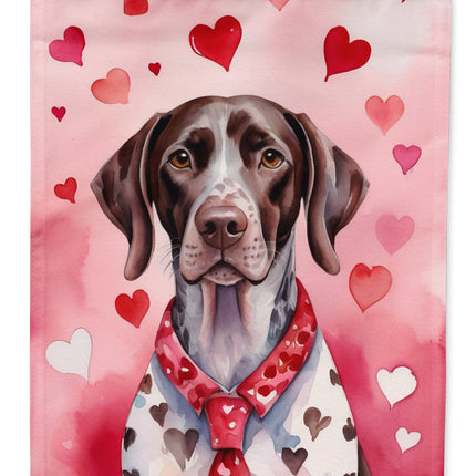 German Shorthaired Pointer My Valentine House Flag