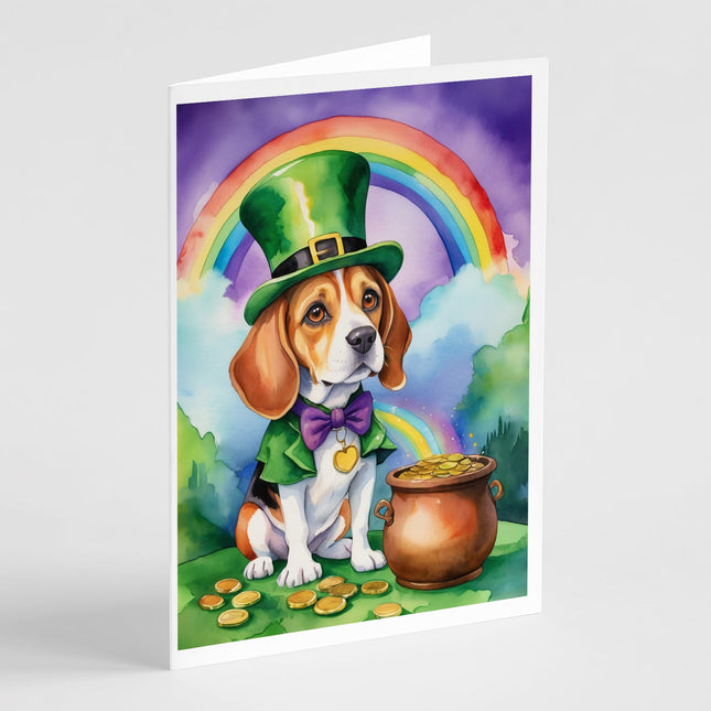 Beagle St Patrick's Day Greeting Cards Pack of 8