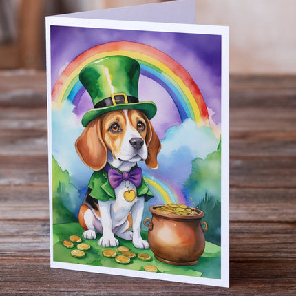 Beagle St Patrick's Day Greeting Cards Pack of 8