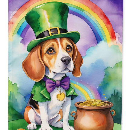 Beagle St Patrick's Day Garden Flag