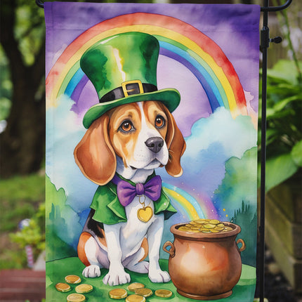 Beagle St Patrick's Day Garden Flag