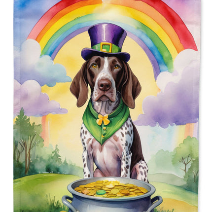 German Shorthaired Pointer St Patrick's Day House Flag