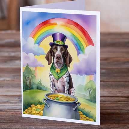 German Shorthaired Pointer St Patrick's Day Greeting Cards Pack of 8