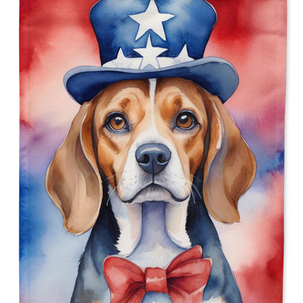 Beagle Patriotic American Garden Flag