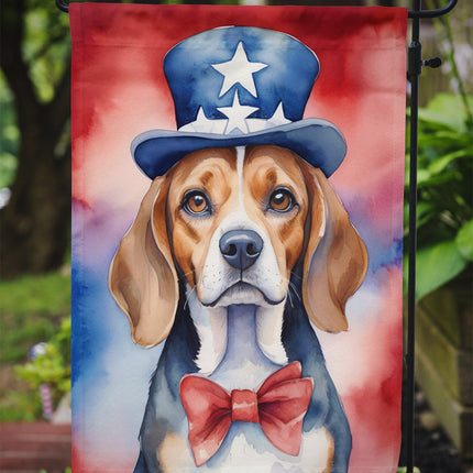 Beagle Patriotic American Garden Flag