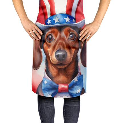Dachshund Patriotic American Apron