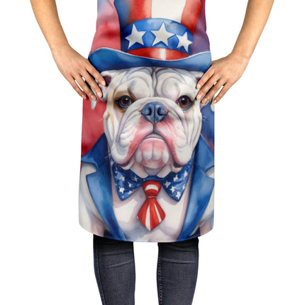 English Bulldog Patriotic American Apron