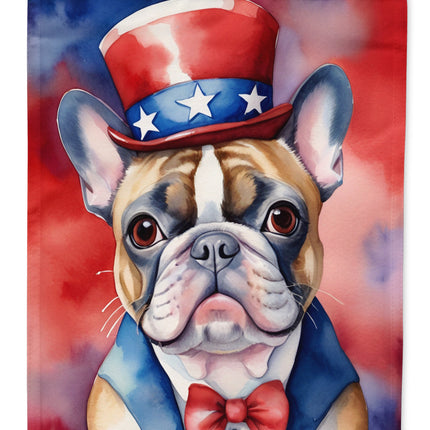French Bulldog Patriotic American House Flag