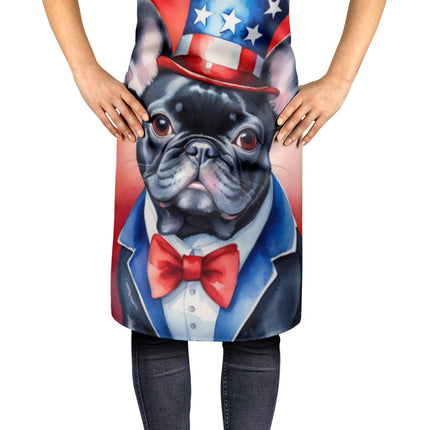 French Bulldog Patriotic American Apron