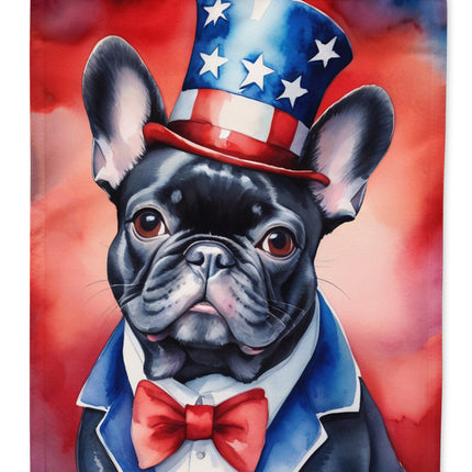 French Bulldog Patriotic American House Flag