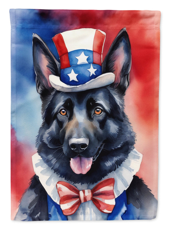 German Shepherd Patriotic American Garden Flag