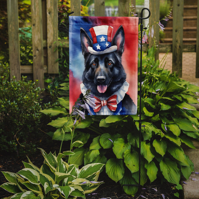 German Shepherd Patriotic American Garden Flag