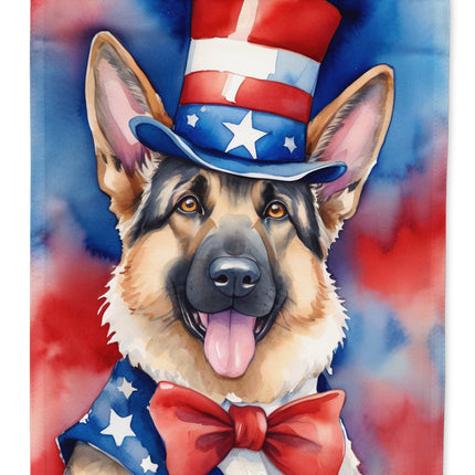 German Shepherd Patriotic American Garden Flag