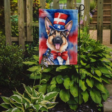 German Shepherd Patriotic American Garden Flag