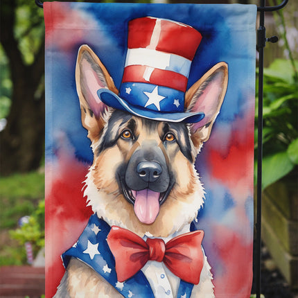 German Shepherd Patriotic American Garden Flag