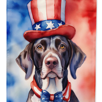 German Shorthaired Pointer Patriotic American Garden Flag
